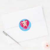 私はマイクロピッグが大好き ラウンドシール (封筒)