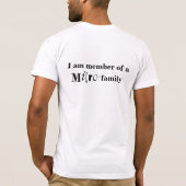 私はマイクロ家族のティーのメンバーです Tシャツ (裏面)