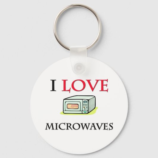 私はマイクロ波が大好き キーホルダー (正面)