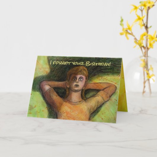 私はマイクWinterbauerによってあなたのバースデー・カードを忘れました カード (黄色い花)