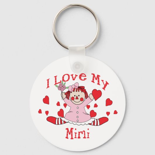 私はマイミラグドール&ハートが大好き キーホルダー (正面)