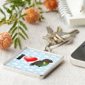 私はマイヤーのオウムを愛します キーホルダー (側面)