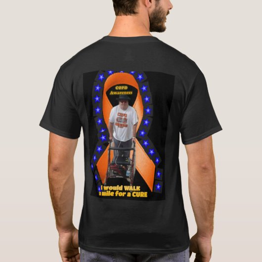 私はマイル治療のための歩きます Tシャツ (裏面)