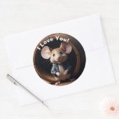 私はマウスを愛している ラウンドシール (封筒)