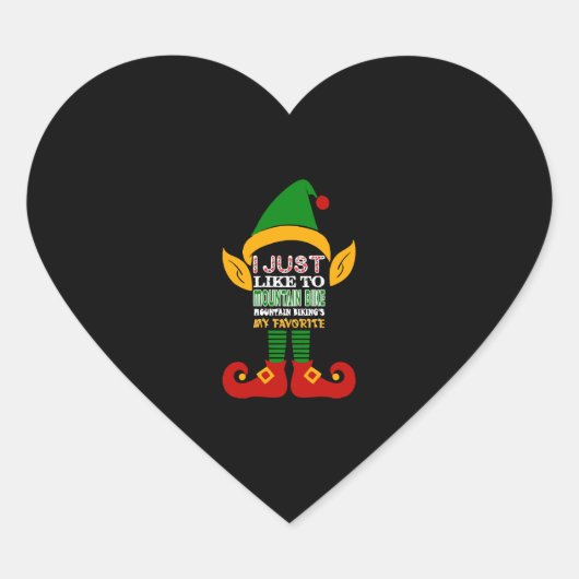 私はマウンテンバイクの山のサイクリングが好きお気に入りの ハートシール (正面)