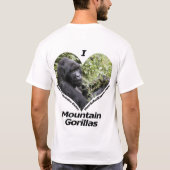 私はマウンテン・ゴリラのTシャツを愛します Tシャツ (裏面)