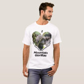 私はマウンテン・ゴリラのTシャツを愛します Tシャツ (正面フル)