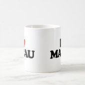 私はマカウを愛します コーヒーマグカップ (中央)