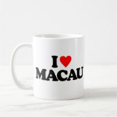 私はマカウを愛します コーヒーマグカップ (左)