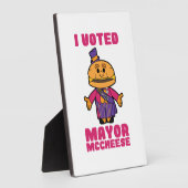 私はマクチーズ市長に投票 フォトプラーク (側面)