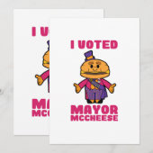 私はマクチーズ市長に投票 招待状 (正面/裏面)