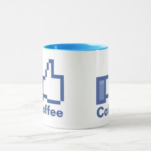 私はマグの上のコーヒーFB Facebook親指を好みます マグカップ (中央)