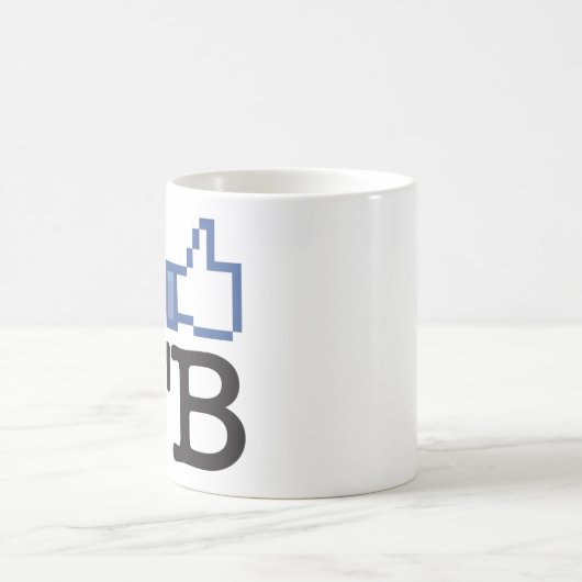 私はマグの上のFB Facebookの親指を好みます コーヒーマグカップ (中央)
