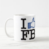 私はマグの上のFB Facebookの親指を好みます コーヒーマグカップ (左)
