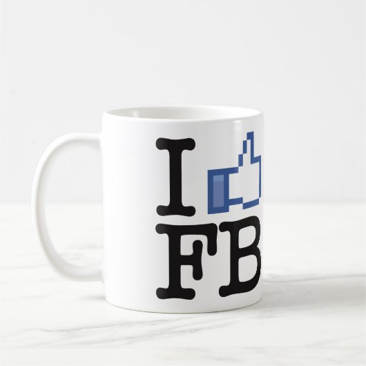 私はマグの上のFB Facebookの親指を好みます コーヒーマグカップ (左)