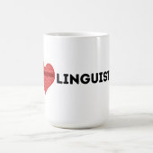 私はマグの後ろの言語が離れ好きだ モーフィングマグカップ (中央)