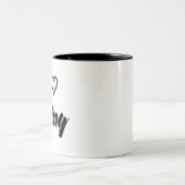 私はマグをハイキングすることを愛します ツートーンマグカップ (中央)