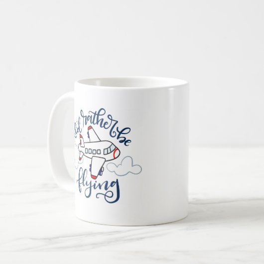 私はマグを手飛んでいるで書いた方がいい コーヒーマグカップ (正面左)