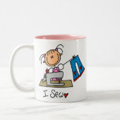 私はマグを縫います ツートーンマグカップ (左)