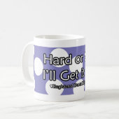 私はマグを離れてそれを得ます コーヒーマグカップ (正面左)