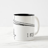 私はマグを飛ばします ツートーンマグカップ (正面右)