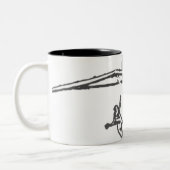 私はマグを飛ばします ツートーンマグカップ (左)
