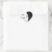 私はマグパイズ、水の色マグパイファミリーハートを愛する ハートシール (バッグ)