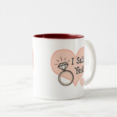 私はマグ婚約の賛成しました ツートーンマグカップ (正面右)