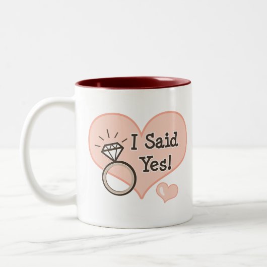 私はマグ婚約の賛成しました ツートーンマグカップ (左)