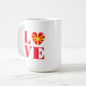 私はマケドニアが大好き コーヒーマグカップ (正面左)