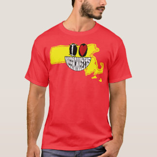 私はマサチューセッツの笑顔の幸せ顔 Tシャツ