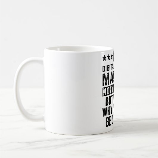 私はマジシャンではなくデジタルマーケティングマネージャでおもしろいす コーヒーマグカップ (左)