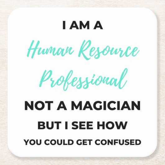 私はマジシャンではなく人材プロフェッショナルである2 スクエアペーパーコースター (正面)