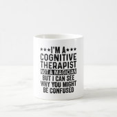 私はマジシャンで認識のはないセラピストおもしろいだ コーヒーマグカップ (中央)