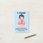 私はマスクする我々は… ポストイット (デスク上)