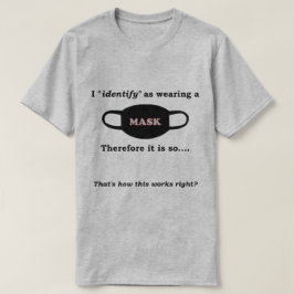 私はマスクを着けていると識別する従って Tシャツ