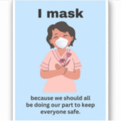 私はマスクを私たちはすべての…ビニールのシール シール (正面)