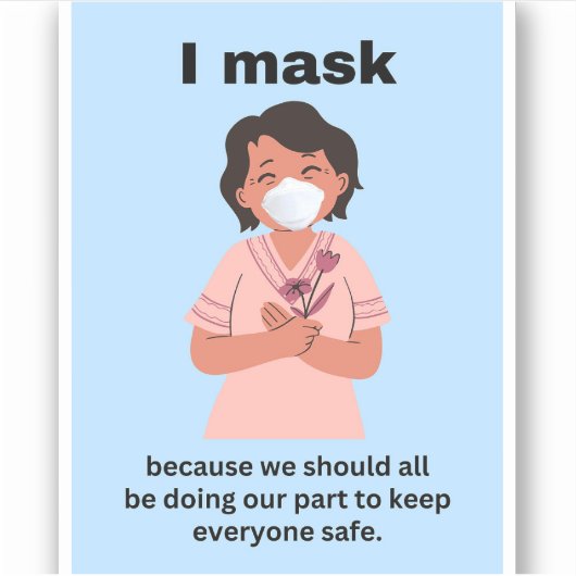 私はマスクを私たちはすべての…ビニールのシール シール (正面)