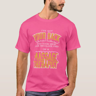 私はマッサージセラピスト得あなたの背中を擦るLMTユーモア Tシャツ