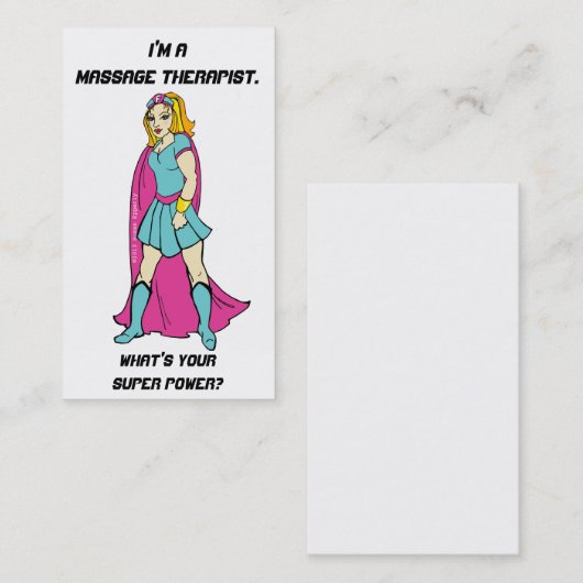 私はマッサージセラピスト。お前の力すごいは？ 名刺 (正面/裏面)