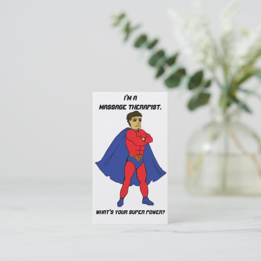 私はマッサージセラピスト。お前の力すごいは? 名刺 (スタンド正面)