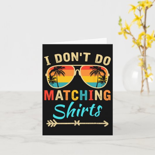 私はマッチする家族Cのシャツマおもしろいッチを行わない カード (黄色い花)