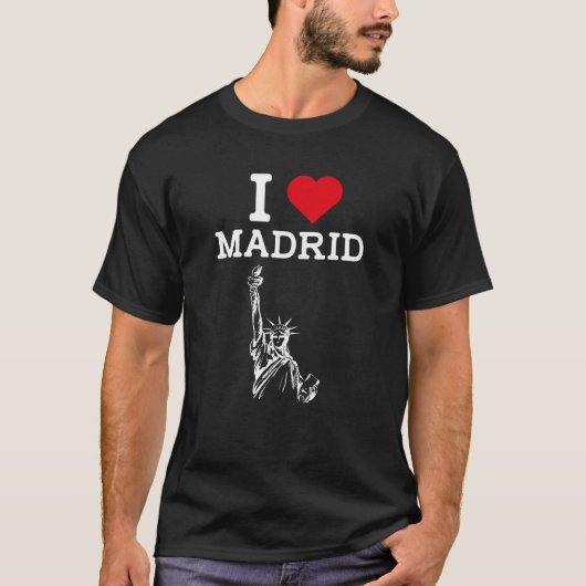 私はマドリード大好きスペインの愛の自由のハート Tシャツ (正面)