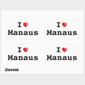 私はマナウスが大好き 長方形シール (シート)