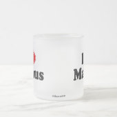 私はマナウスを愛します フロストグラスマグカップ (中央)