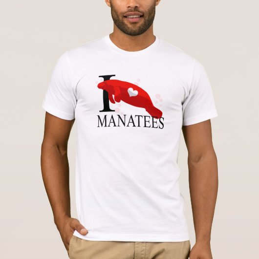私はマナティーのTシャツを愛します Tシャツ (正面)