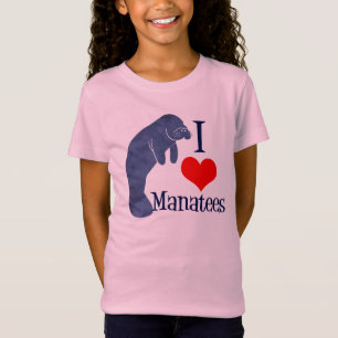 私はマナティーを愛します Tシャツ