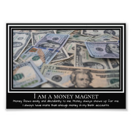 私はマネーマグネット前向き引用文プリント フォトプリント           