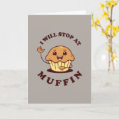 私はマフィンでストップ カード (黄色い花)