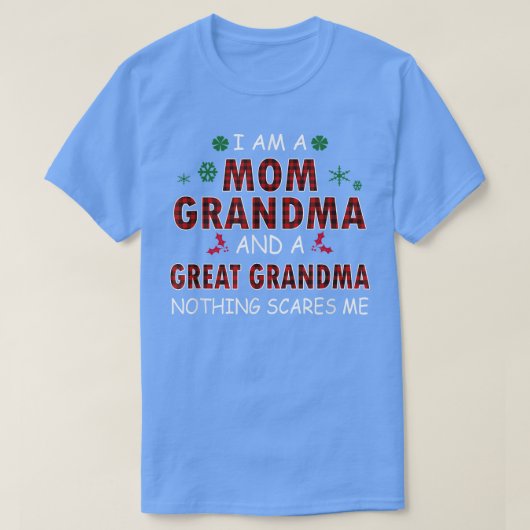 私はママおばあちゃんで祖母素晴らしNothing Sca Tシャツ (デザイン正面)